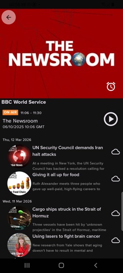 English Radio app – audio player