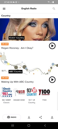 English Radio app – study reminders
